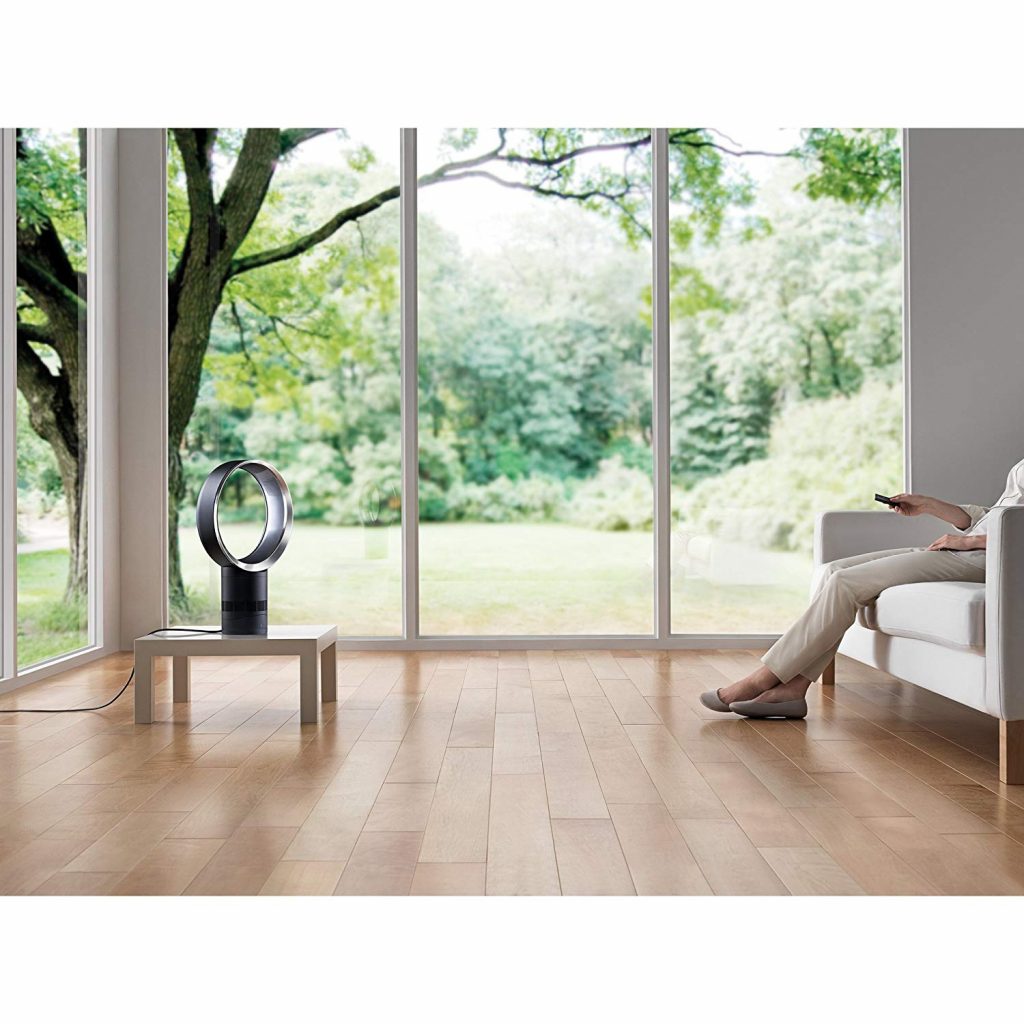 MaxxHome a risparmio energetico design pratico facile da usare Ventilatore a piantana da 45 W per soggiorno e ufficio colore: nero moderno