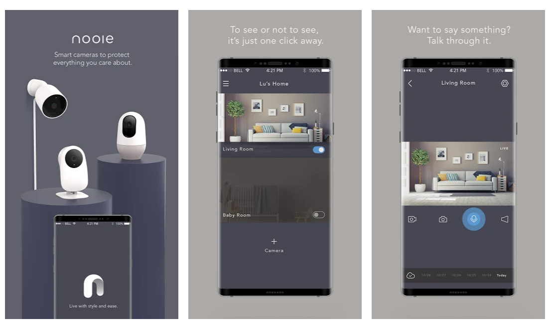 HOLACA Nooie Support pour moniteur de bébé avec appareil photo, Nooie 2K Caméra de surveillance