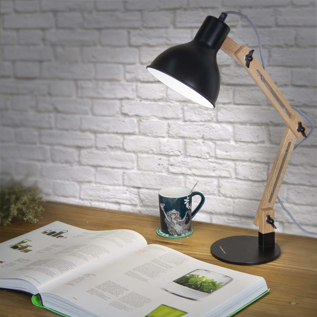 ANTELA LAMPADA DA TAVOLO DIMMERABILE CON USB E RICARICA WIRELESS COLORE  NERO (HD1903W)