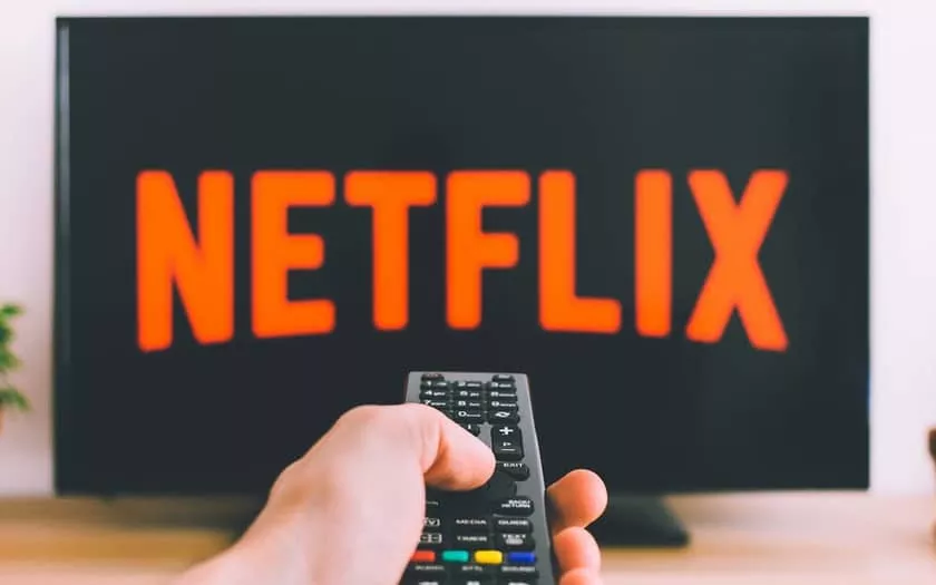 Il logo di Netflix nella TV