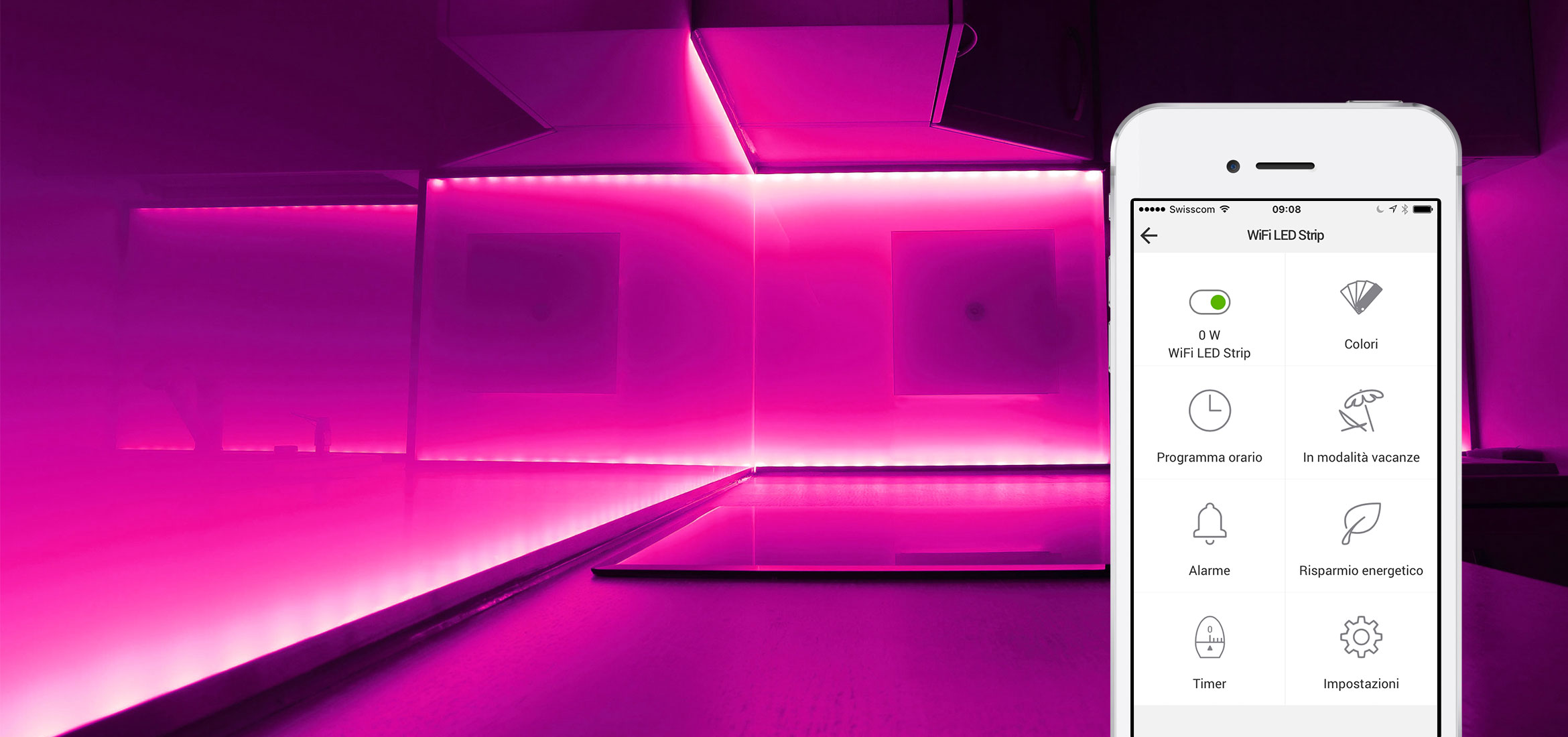 Una LED strip smart