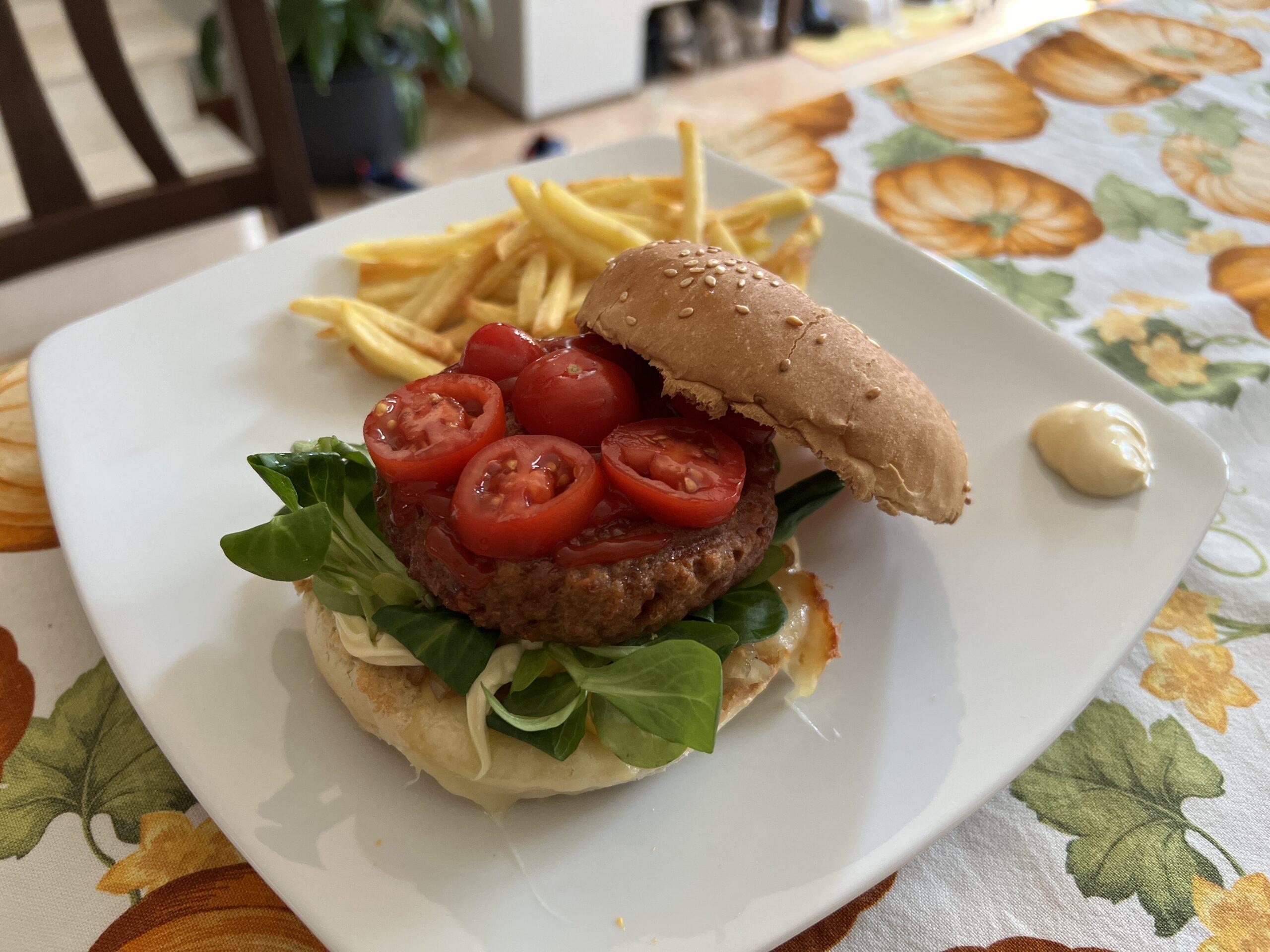 Cosori Friggitrice ad Aria L501 panino hamburger e patate fritte
