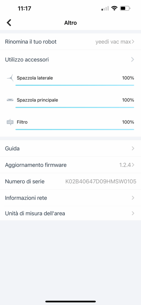 Recensione Yeedi Vac Max - app 4