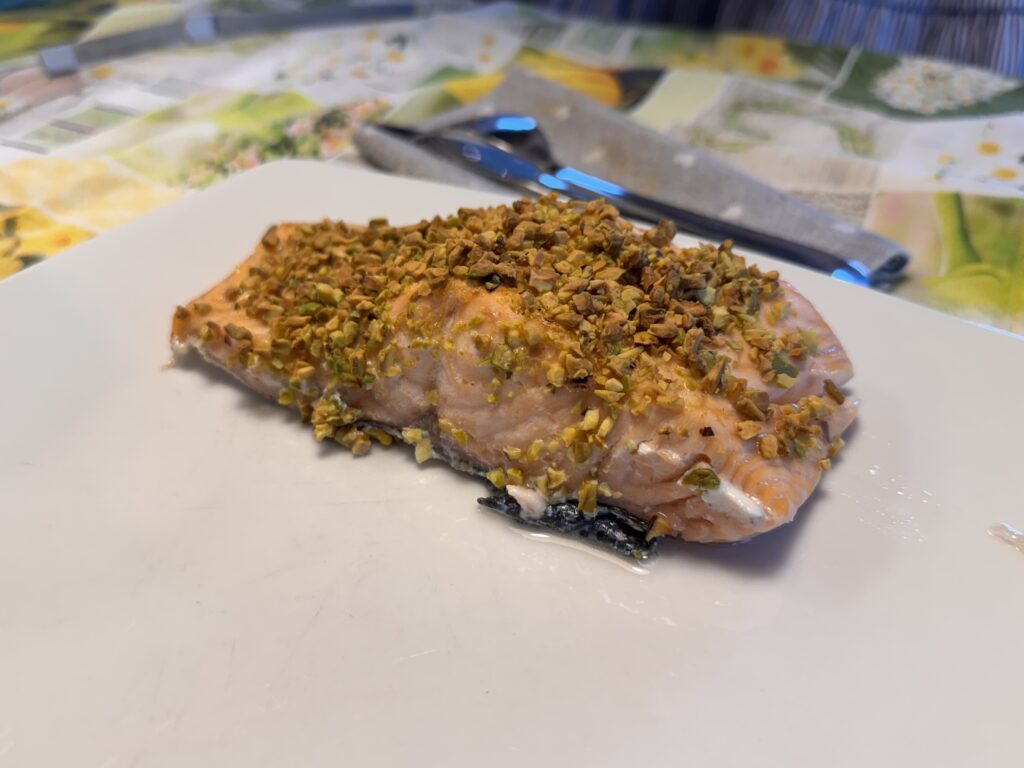 Recensione friggitrice Cosori Turbo Tower - cottura del pesce