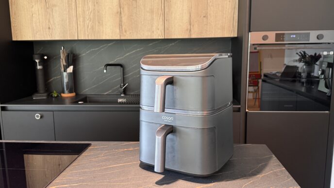 Recensione friggitrice Cosori Turbo Tower - materiali e costruzione