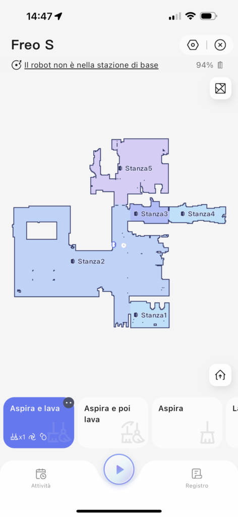 narwal freo s - app - mappatura