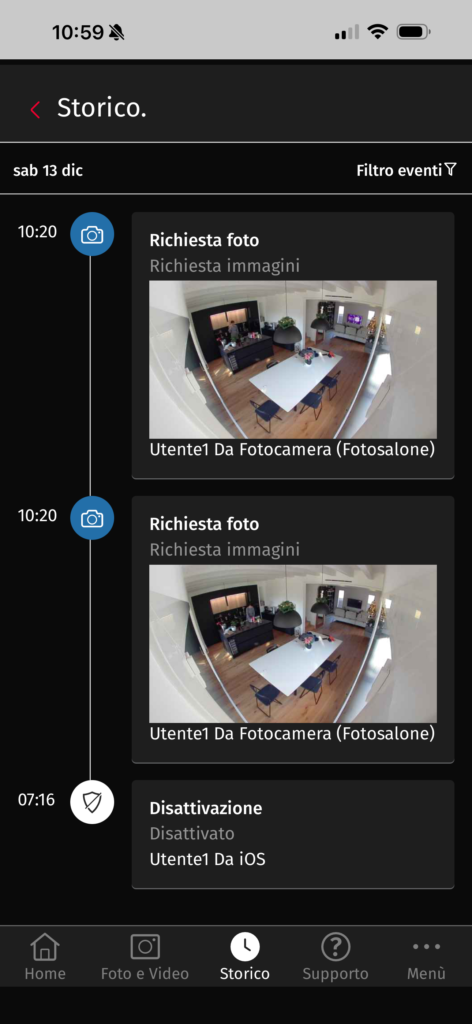 app verisure - storico