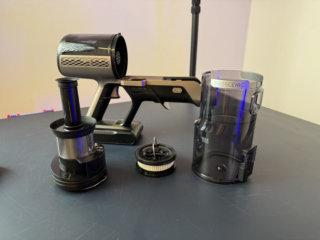 aspirapolvere proscenic p20 - filtro e serbatoio