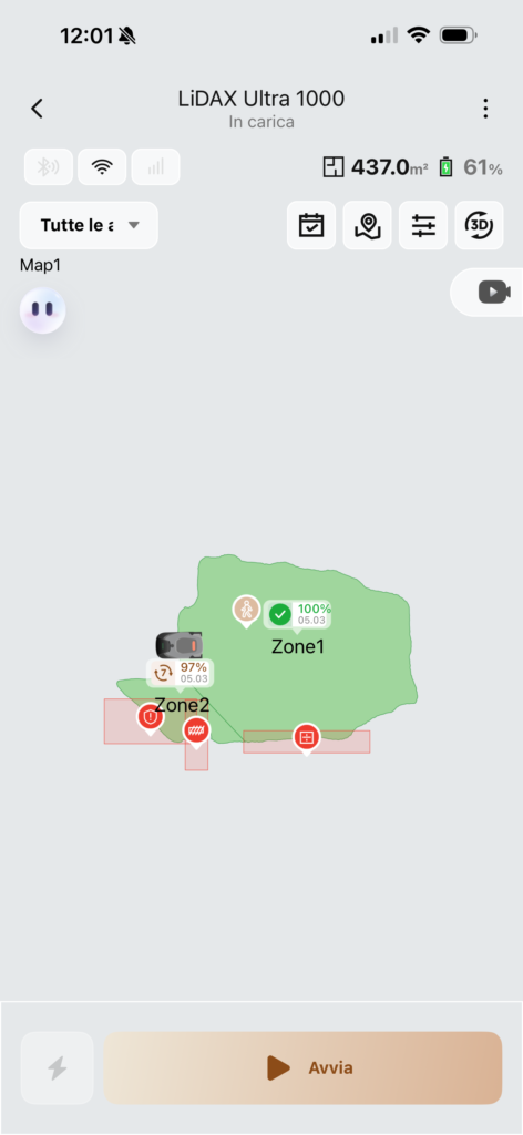 app MOVA LiDAX Ultra - mappatura
